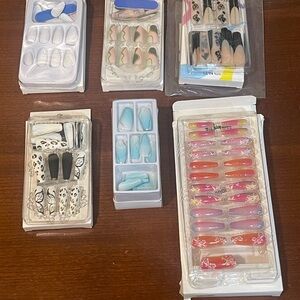 Press On Nails.  Bundle of 6.  Various Colors.